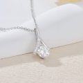 wholesale 925 Sterling Silver Moissanite & Diamond Pendant Necklace 1ct D Color-0-1