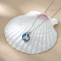 wholesale 925 Sterling Silver Phoenix Round Cut Glass Necklace with Chain 24 - Gift Boxed-0-2