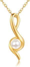 wholesale 14K Gold Infinity Pearl Opal Pendant Necklace for Women's Gifts - Valentine/Christmas/Mother?¡¥s Day-0-0