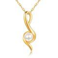 wholesale 14K Gold Infinity Pearl Opal Pendant Necklace for Women's Gifts - Valentine/Christmas/Mother?¡¥s Day-0-0