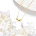 wholesale 14K Gold 3 Hearts Dainty Necklace with Solid Gold Pendants - Elegant s for Women-0-2