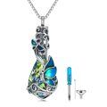 TOUPOP Sterling Silver Crystal Butterfly Urn Necklace For Ashes-0-0