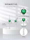 wholesale 925 Sterling Silver Lucky Shamrock Drop Dangle Leverback Earrings with Green Crystal Heart and Knot Design-0-4