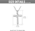 wholesale 10K White Gold Natural Diamond Cross Pendant Necklace for Women 16 Chain-0-1