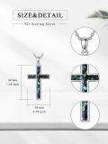wholesale Sterling Silver Origami Cross Pendant Necklace Jewelry Gift for Women-0-1