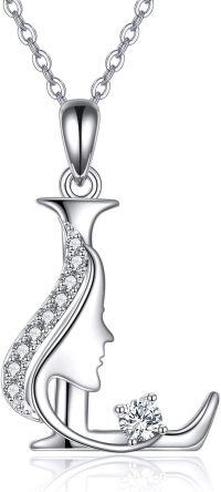 wholesale Sterling Silver Alphabet A Z Initial Letter Pendant Necklace for Women Jewelry Gifts-L