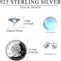 wholesale 925 Sterling Silver Moonstone Luna Moth Stud Earrings for Women Girls Gift Idea-0-5