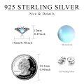 wholesale 925 Sterling Silver Moonstone Luna Moth Stud Earrings for Women Girls Gift Idea-0-5