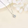 wholesale 925 Sterling Silver Heart-Shaped Pendant with Round Cut Moissanite Gemstone Necklace for Women's Gifts-0-4