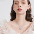 TOUPOP Sterling Silver Crystal Sister Pendant Necklace, Four Sisters Gifts-0-2