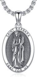 wholesale 925 Sterling Silver Saint Barbara Amulet Necklace Ancient Mythology  for Women -0-0