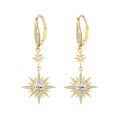 wholesale 925 Sterling Silver Gold-Plated Moonstone & Opal Starburst Leverback Drop Earrings-0-48
