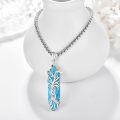 wholesale 925 Sterling Silver Turquoise Natural Stone Healing Crystal Tree of Life Pendant Necklace-0-2