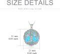 wholesale 925 Sterling Silver Abalone Shell Tree Of Life Pendant Necklace with 18+2 Chain-0-7