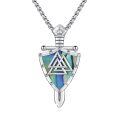 wholesale 925 Sterling Silver Shield Valknut Pendant-0-0