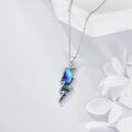 wholesale Sterling Silver White Opal Lightning Bolt Necklace Reversible Boomerang Pendant Dainty Minimalist Jewelry Gift for Women Girls-0-9