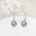 wholesale Sterling Silver Lapis Turquoise Larimar Opal Black Pearl Dangle Earrings-0-8