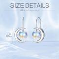 wholesale 925 Sterling Silver Rainbow Moonstone Crescent Star Drop Earrings-0-3