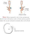 wholesale Rose Gold 925 Sterling Silver Blue Crystal Tinkerbell Fairy Angel Dangle Drop Earrings for Women-0-6
