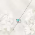 wholesale 925 Sterling Silver Turquoise Horse Shoe Heart Charm Bracelet Wholesale for Women-0-3