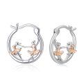 wholesale 925 Sterling Silver Hoop Earrings Wholesale With Ballerina Design-0-0