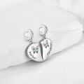 wholesale 925 Sterling Silver Butterfly Heart Pendant Bracelet & Necklace Set - Mother Daughter Gift-0-1