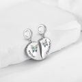 wholesale 925 Sterling Silver Butterfly Heart Pendant Bracelet & Necklace Set - Mother Daughter Gift-0-1