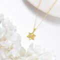 wholesale 14K Gold Diamond Star of David Pendant Necklace for Women-0-4