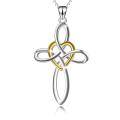 wholesale 925 Sterling Silver Celtic Knot Cross Infinity Love Heart Pendant Necklace-0-17