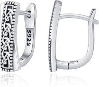 wholesale 925 Sterling Silver Celtic Knot Huggie Hoops with Lever Backs - Mens & Womens  Set-Celtic Knot-A