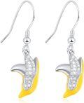 wholesale 925 Sterling Silver Banana Shaped Drop Earrings for Women Gift Ideas-0-0