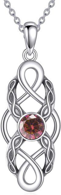 wholesale 925 Sterling Silver Celtic Knot Birthstone Pendant Necklace-June