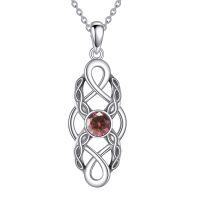 wholesale 925 Sterling Silver Celtic Knot Birthstone Pendant Necklace-June