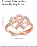 wholesale 925 Sterling Silver & Zircon Breast Cancer Awareness Ribbon Ring for Women - Adjustable Pink Ribbon Jewelry Gift (13mm)-0-2
