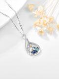 wholesale 925 Sterling Silver Mustard Seed Necklace with AAA Cubic Zirconia & Abalone Shell - Christian Faith Jewelry Gift-0-1