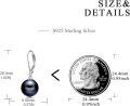 wholesale Sterling Silver Pearl Leverback Dangle Earrings for Women Gifts - Rhodium Plated-0-39