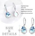 wholesale 925 Sterling Silver Blue Moonstone Dragonfly Drop Earrings-0-3