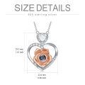 wholesale 14k White Gold Plated 925 Sterling Silver Moissanite Open Heart Pendant Necklace-0-4