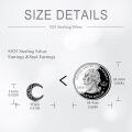 wholesale 925 Sterling Silver Celtic Knot Crescent Moon Stud Earrings-0-2