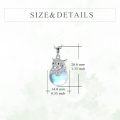 wholesale Sterling Silver Moonstone Axolotl Owl Dog Elephant Turtle Pendant Necklace-0-11