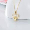 wholesale 14K Gold Mother & Child Heart Necklace - Mommy and Me  Set-0-3