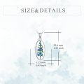 wholesale 925 Sterling Silver Turquoise Malachite Tree Pendant Necklace for Women Gifts-0-3