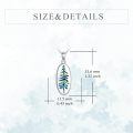 wholesale 925 Sterling Silver Turquoise Malachite Tree Pendant Necklace for Women Gifts-0-3