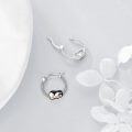 wholesale 925 Sterling Silver Penguin Charm Hoop Earrings - Adorable Animal  for Her-0-4