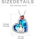 wholesale TOUPOP Christmas Gifts For Mom Mother And Daughter/son Necklace Sterling Silver Crystal Family Jewelry I Love You To The Moon And Back Mom Gifts For Women -0-3