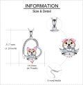 wholesale 925 Sterling Silver Cute Dog Pendant Necklaces Gifts for Women Jewelry-0-2