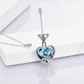 wholesale 925 Sterling Silver Heart Dolphin Cremation Jewelry Forever in My Heart Keepsake Pendant Necklace w/Filler Kit-0-3