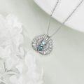 wholesale 925 Sterling Silver Moonstone & Abalone Shell Angel Wing Heart Scarab Pendant Necklace s for Women-0-4