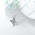 wholesale 925 Sterling Silver Butterfly Necklace Pendant Lucky Charm  for Her Him-0-2