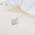 wholesale 925 Sterling Silver Heart Hedgehog Love Forever Pendant Necklace s for Women and Girls-0-3